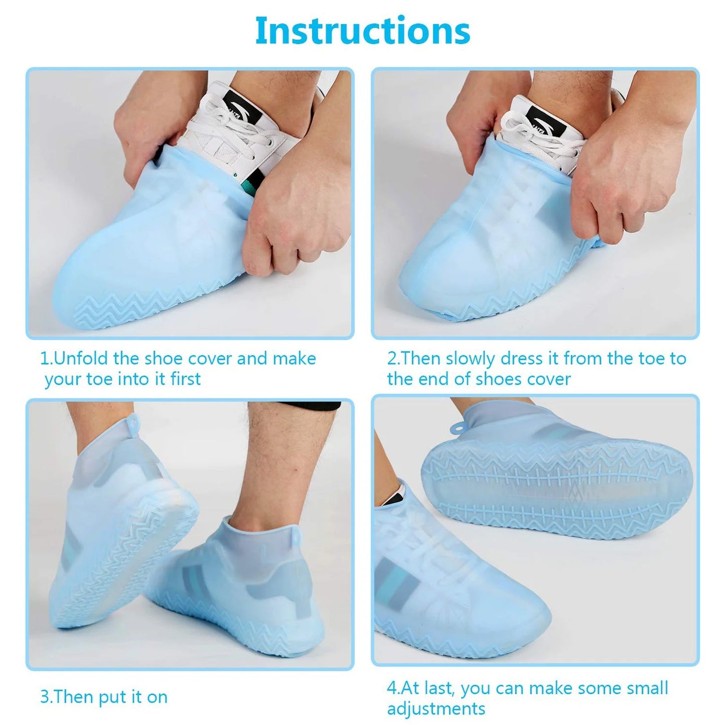 Reusable Waterproof Silicone Shoe Covers – Anti-Skid Protector